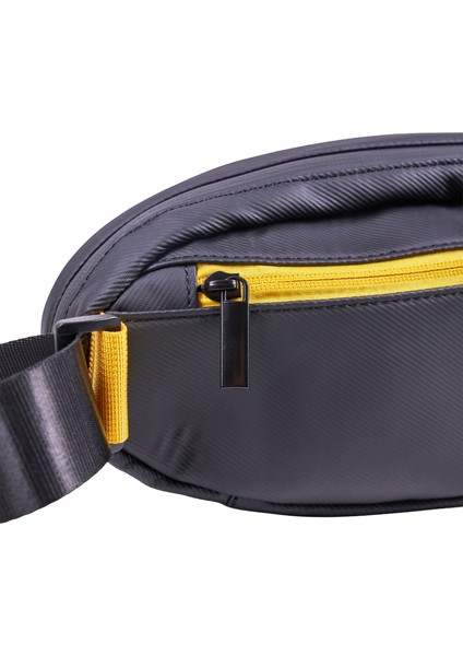 LED Işıklı Sert Korumalı Bel Çantası – USB Şarjlı, Su Geçirmez, Darbe Dayanıklı