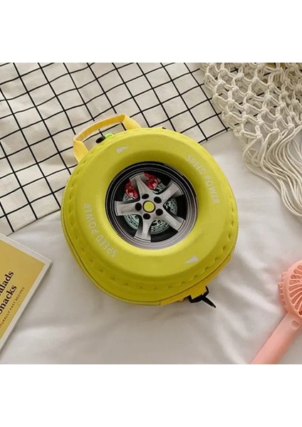 Güzel Çocuklar Küçük Sırt Çantası 3D Araba Lastik Çocukları Okul Çantası Eva Tekerlek Anaokulu Çanta Yaş 3-5 Erkek Kız Çocuk Kawaii Okul Çantası Renk: Sarı (Yurt Dışından)