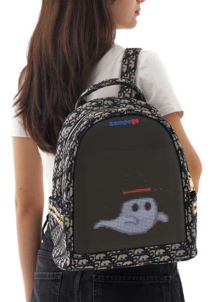 LED Ekranlı Akıllı Sırt Çantası – Animasyonlu Işıklı Dijital Tasarım Çanta