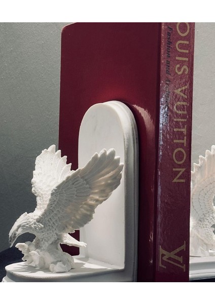 Kanatlı Kartal Figürlü Dekoratif Kitap Desteği (2 Parça) – 17X10 cm Heybetli modelleri