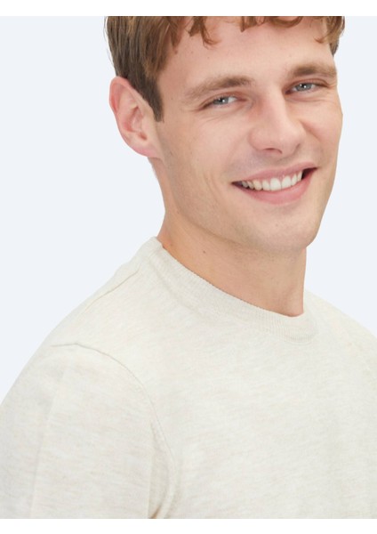 Bej Bisiklet Yaka Düz Örgü Triko Kazak fırsatları