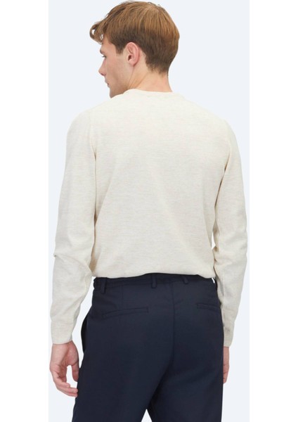 Bej Bisiklet Yaka Düz Örgü Triko Kazak indirimleri