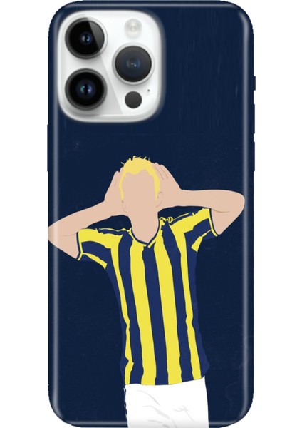 iPhone 15 Pro Max Kılıf Desenli Baskılı Tpu Rubber Kapak Sarı Lacivert Gol