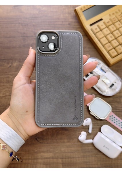 Iphone 14 Uyumlu Premium Deri Dokulu Darbelere Karşı Dayanıklı Nazal Silikon Kılıf fırsatları