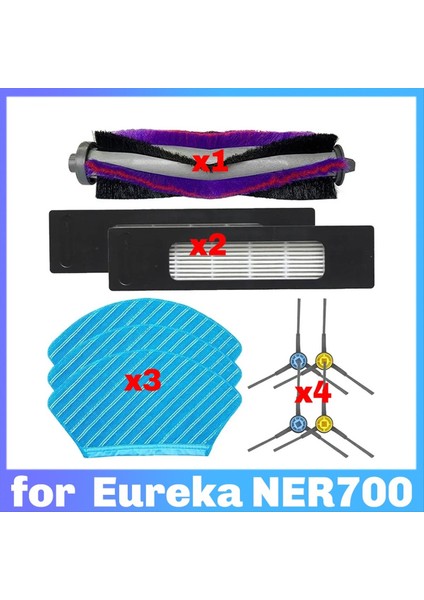 Eureka NER700 Parçaları Aksesuarları Ana Fırça Yan Fırça Filtre Bez Seti Elektrikli Süpürgeler Ev Robot Aksesuarları Için (Yurt Dışından) indirimleri