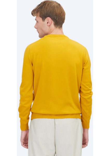 Hardal Bisiklet Yaka Düz Örgü Triko Kazak indirimleri