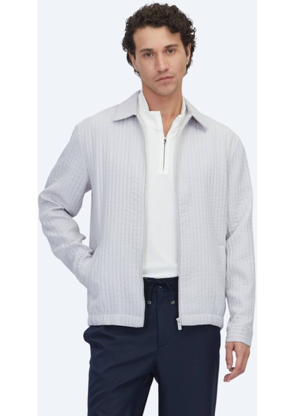 Gri Regular Fit Dokuma Overshırt