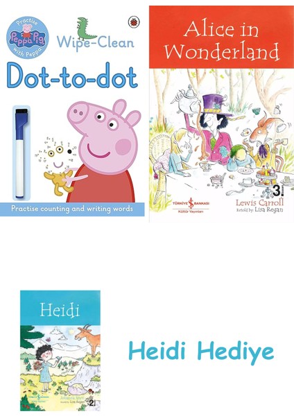 Peppa Pig: Practise With Peppa: Wipe-Clean Dot-To-Dot + Alice In Wonderland + Heidi