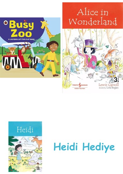 Ladybird Lift-The-Flap Book: Busy Zoo + Alice In Wonderland + Heidi