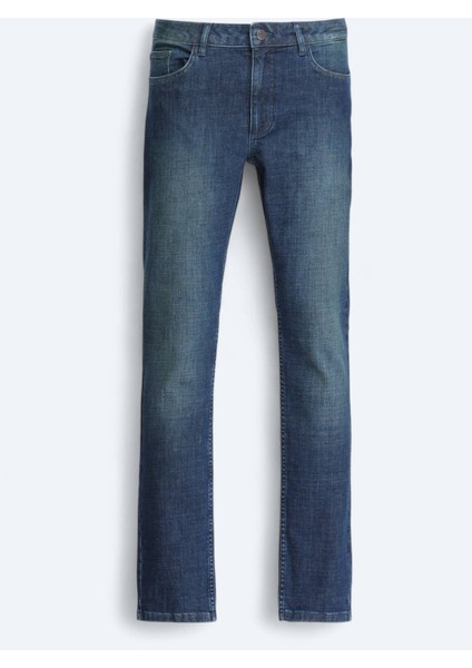 Lacivert Slim Fit Denim Pamuk Karışımlı Pantolon indirimleri