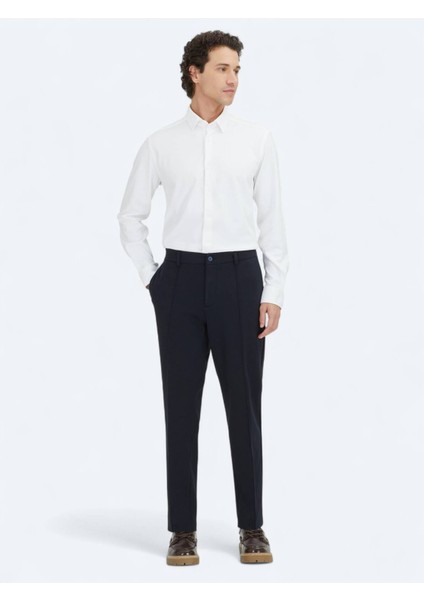 Beyaz Düz Regular Fit Dokuma Casual %100 Pamuk Gömlek