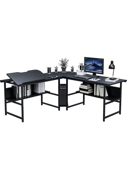 300-S Siyah L Bilgisayar ve Çizim Masası modelleri