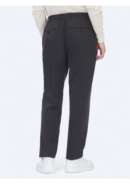 Siyah Çizgili Dokuma Jogging Fit Casual Pantolon indirimleri