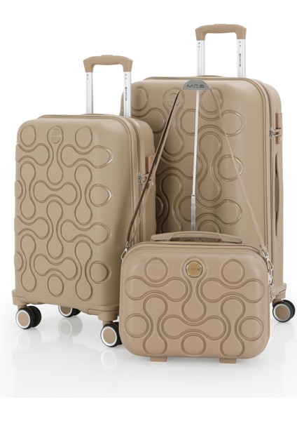 Polipropilen 3'lü Valiz Seti Orta & Kabin & Makyaj V376