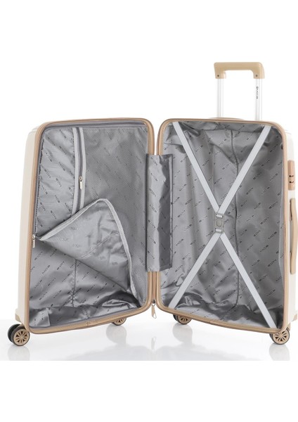 Polipropilen 3'lü Valiz Seti Büyük & Orta & Makyaj V305