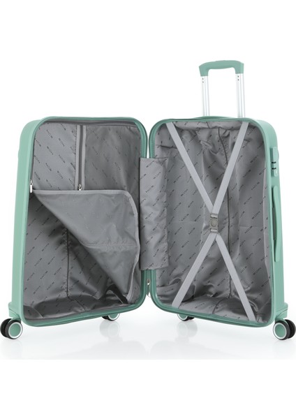 Polipropilen 3'lü Valiz Seti Orta & Kabin & Makyaj V376