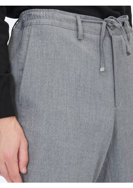 Antrasit Düz Dokuma Jogging Fit Casual Pantolon fırsatları