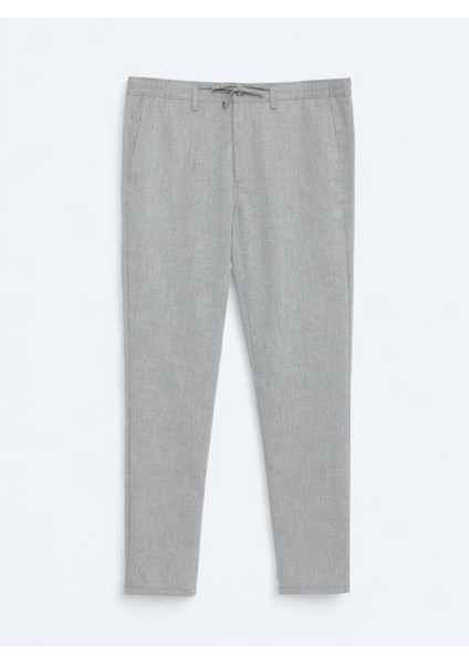 Antrasit Düz Dokuma Jogging Fit Casual Pantolon