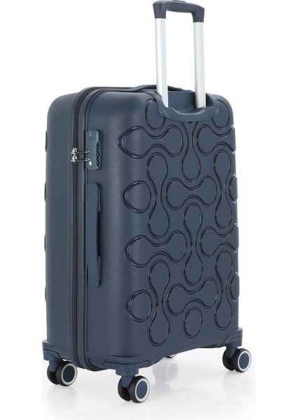 Polipropilen 3'lü Valiz Seti Büyük & Kabin & Makyaj V376