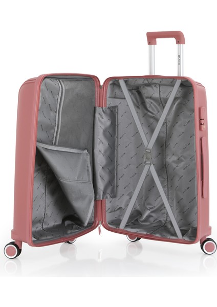 Polipropilen 3'lü Valiz Seti Orta & Kabin & Makyaj V305