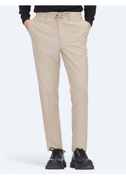 Vizon Düz Dokuma Jogging Fit Casual Pantolon modelleri