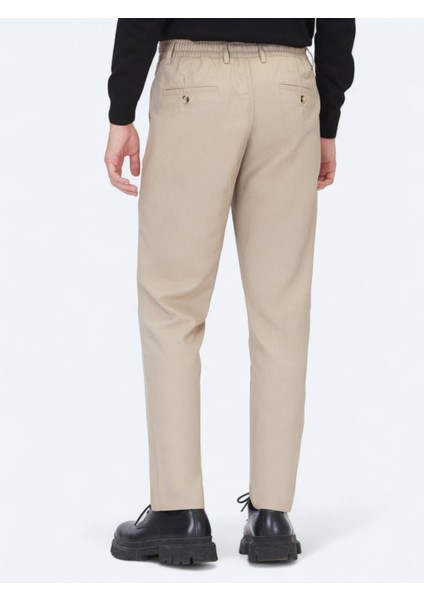 Vizon Düz Dokuma Jogging Fit Casual Pantolon