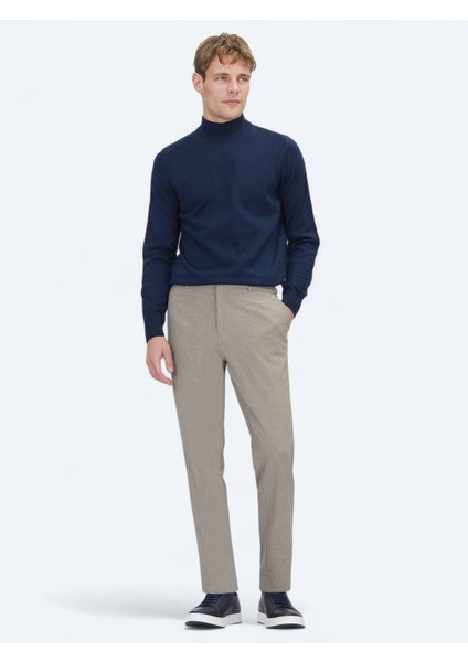 Lacivert Yarım Balıkçı Yaka Düz Örgü Triko Kazak modelleri