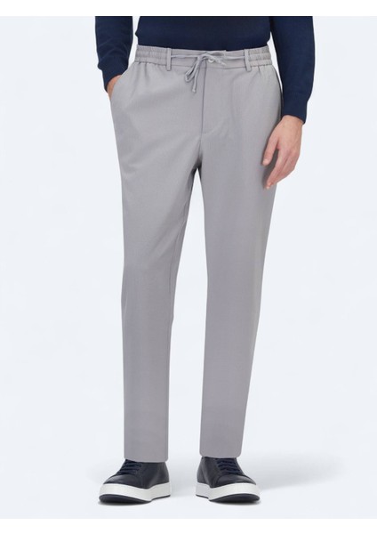 Gri Düz Dokuma Jogging Fit Casual Pantolon modelleri