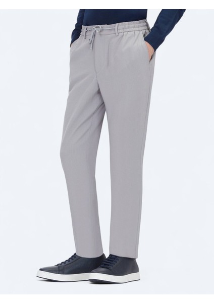 Gri Düz Dokuma Jogging Fit Casual Pantolon fırsatları