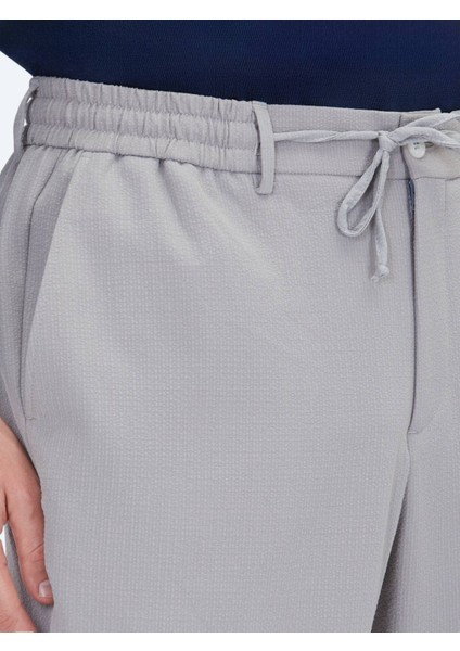 Gri Düz Dokuma Jogging Fit Casual Pantolon indirimleri