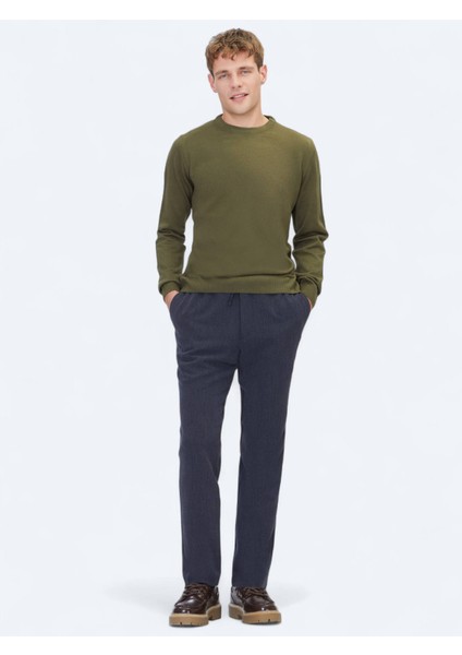 Haki Bisiklet Yaka Düz Örgü Triko Kazak modelleri