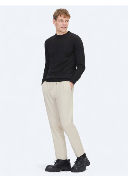 Koyu Bej Düz Dokuma Jogging Fit Casual Pantolon fiyatları