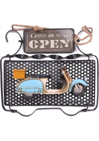 Dekoratif Metal Kapı Yazısı Scooter Dekorlu ( 25 Is )