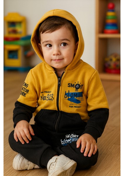 Erkek Çocuk Eşofman Takım Kalın Kışlık 3 Ip Sıcak Tutar Içi Pamuklu