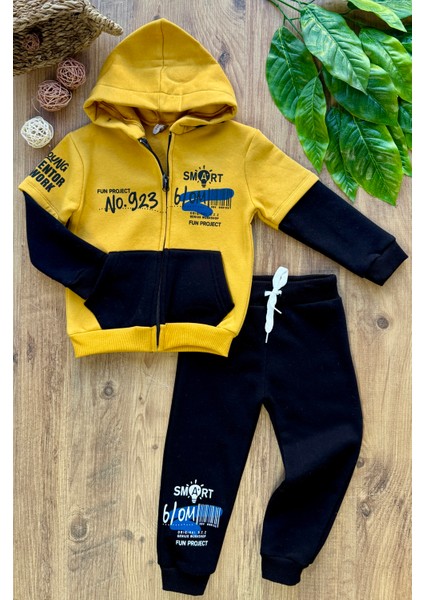 Erkek Çocuk Eşofman Takım Kalın Kışlık 3 Ip Sıcak Tutar Içi Pamuklu modelleri