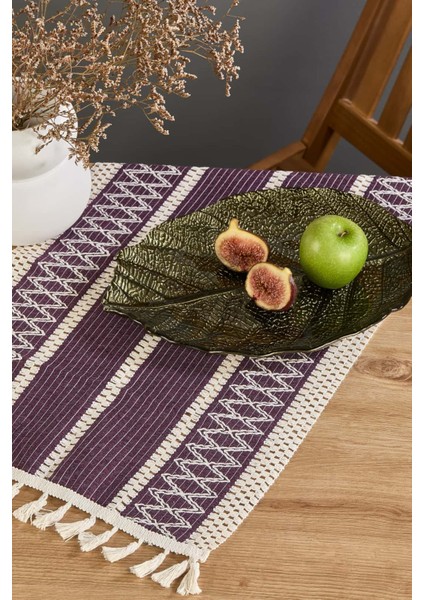 Rustique Mor Pamuk Masa Örtüsü Runner 35X145 cm fiyatları
