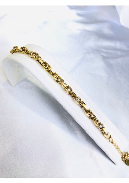 Gold Zincir Çelik Bileklik