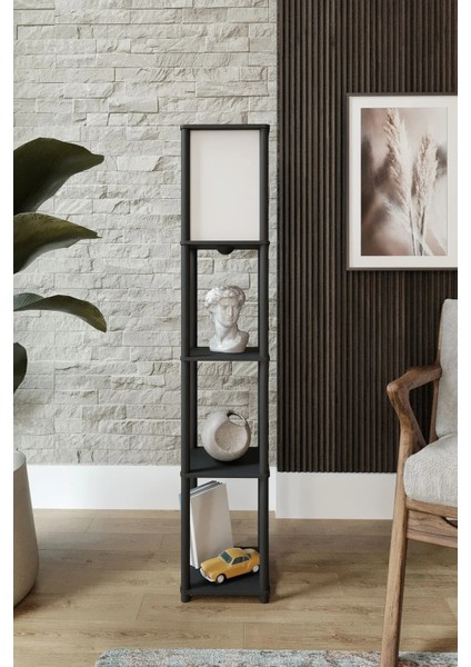 Sakaki Raflı Lambader Siyah modelleri