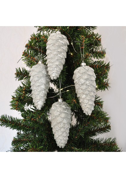 Yılbaşı Ağaç Süsü Kozalak 14CM 4lü Pvc Kutu fiyatları