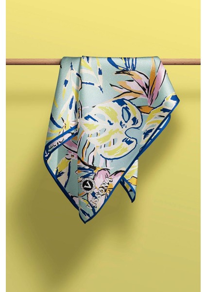 Çiçek Desenli Ipek Fular fırsatları