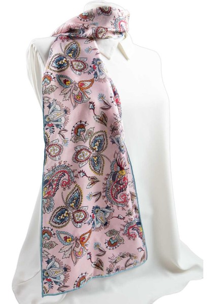 Şal Desenli Ipek Fular