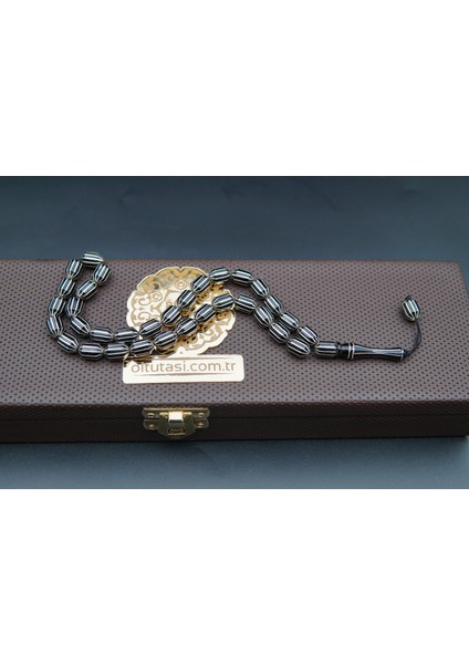 Siyah İnci Oltutaşı 12'li Uçlu Kapsül Oltu Taşı Tesbih ST000153 fiyatları