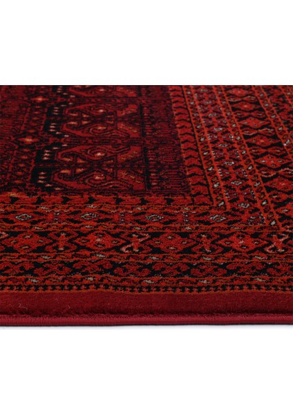 Afgan Türkmen Otantik Desenli Dokuma Kırmızı Oturma Odası Salon Mutfak Halısı Yolluk 0024A modelleri