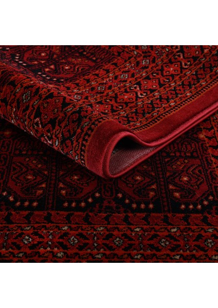 Afgan Türkmen Otantik Desenli Dokuma Kırmızı Oturma Odası Salon Mutfak Halısı Yolluk 0024A fırsatları