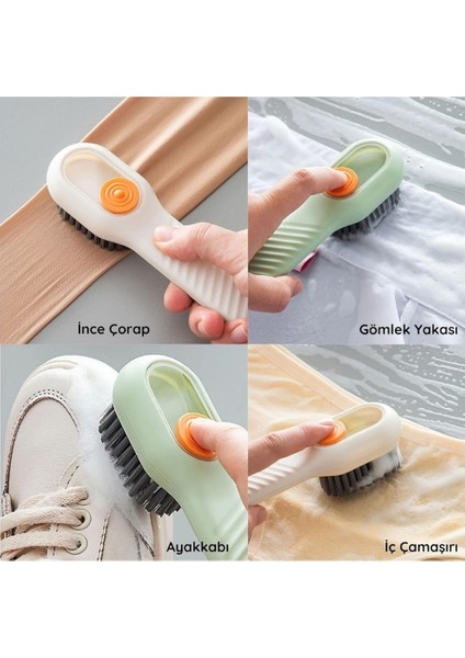Deterjan Hazneli Çok Amaçlı Temizlik Fırçası | Ayakkabı–lavabo–mutfak Tezgâhı Temizlik Fırçası fırsatları