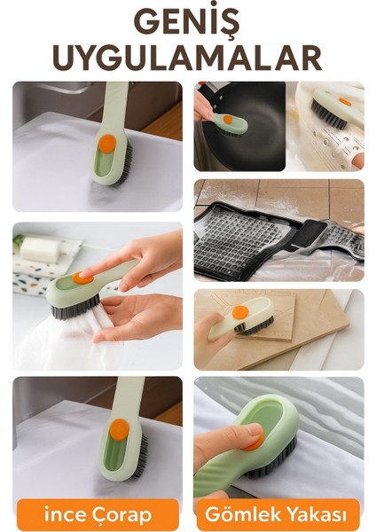 Deterjan Hazneli Çok Amaçlı Temizlik Fırçası | Ayakkabı–lavabo–mutfak Tezgâhı Temizlik Fırçası indirimleri