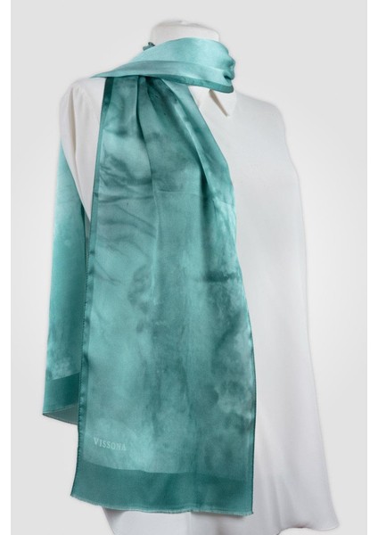 100% Silk Head Scarf for Women - 12"x27" / 30 * 170cm Hair Scarves Satin Head Scarf Bandanas Square Silk 8004 modelleri