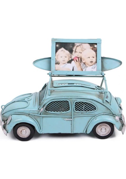 Dekoratif Metal Araba Çerçeveli ve Kumbaralı