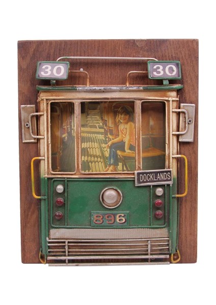 Dekoratif Metal Çerçeve Tramvay Dekorlu ( 25 Is )