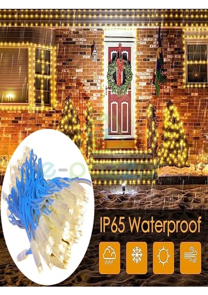 10M 100 LED IP65 Dış Mekan LED Işık Beyaz Kablo modelleri